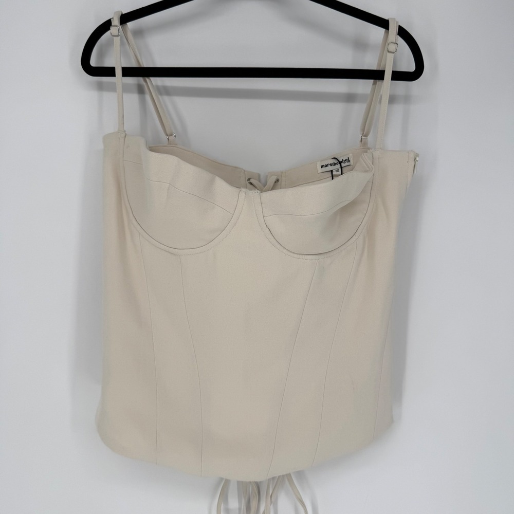 MARS THE LABEL EVERLY CORSET TOP IVORY CREAM SIZE XL - 14 NWT